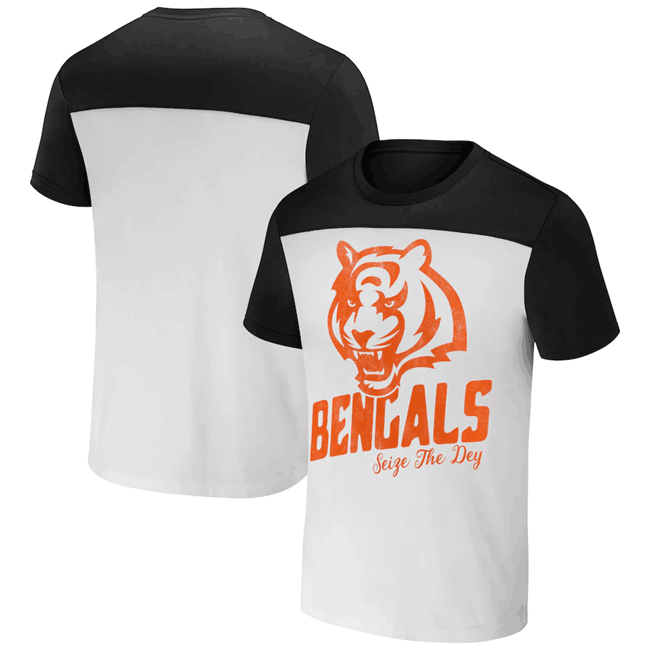 Men's Cincinnati Bengals Cream/Black x Darius Rucker Collection Colorblocked T-Shirt